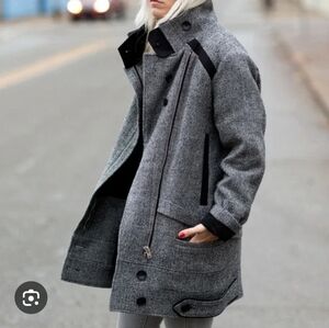 IRO "Bailey" wool/cotton twill jacket Sz 38/6 (Fits Larger)